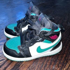 Jordan 1 Mid Pine Green Toddler 6C